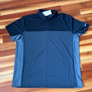 Nike Men's Black Gray Dri-Fit Polo Shirt Size XL NWT